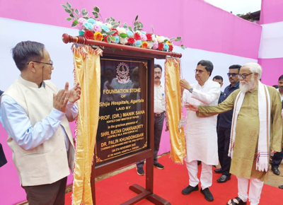 Chief Minister Dr Manik Saha laid foundation stone for Shija hospital at RK Nagar, on the outskirts of Agartala on November 5.